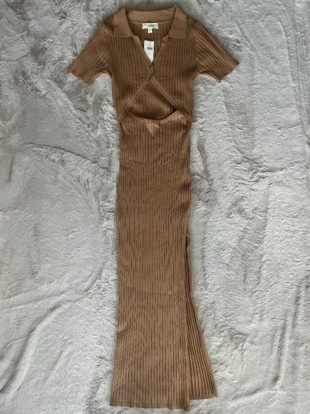 LSPACE Lena Cutout Collared Midi Dress